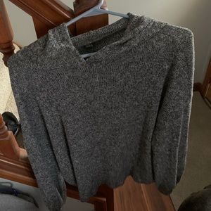 Grey sweater with hood